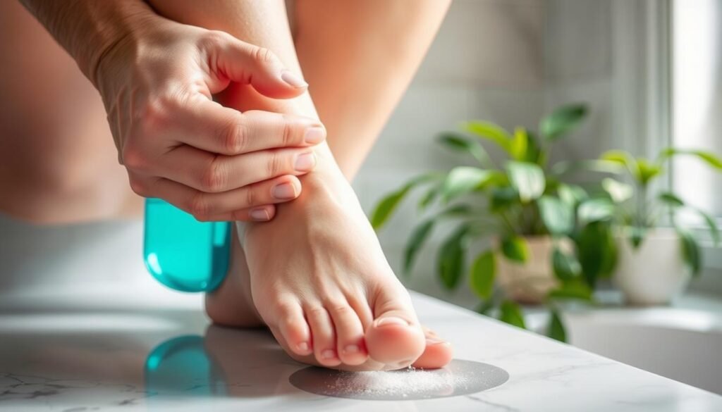using deodorant or antiperspirant on feet