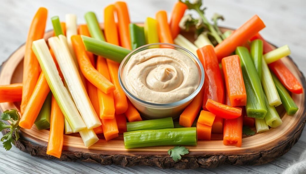 veggie sticks with nut butter